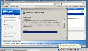 Ein Bild, das schon bald der Vergangenheit angehören wird: Das Update eines XP-Rechners. 